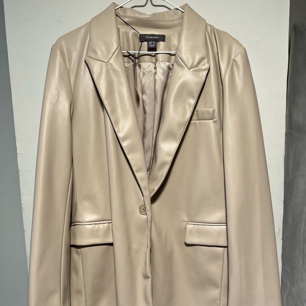Primark Faux leather Tan Blazer